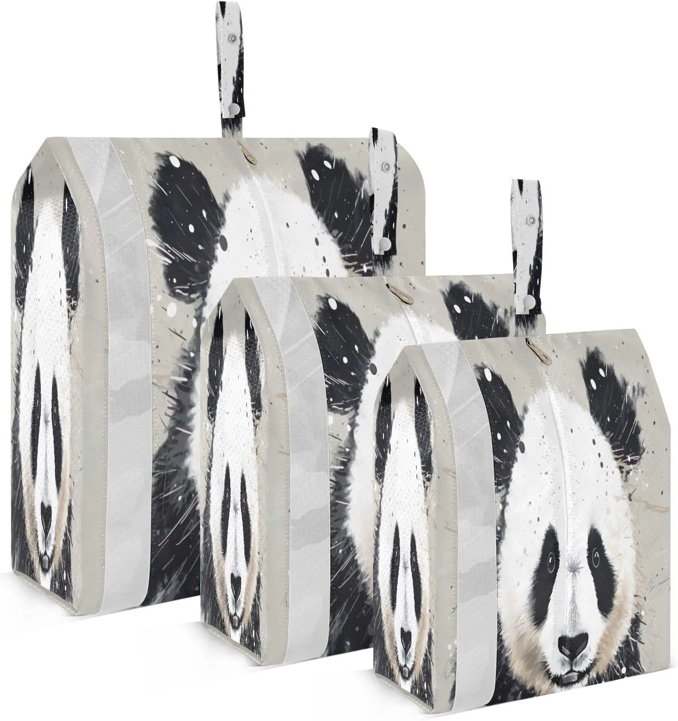 Panda Head Packing Cubes for Travel 3 Set Compressible Packing Cubes Suitcase Organizer for Suitcases