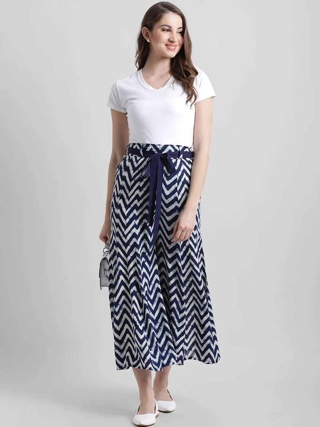 PIDAVLIYA'S Womens Pure Cotton Palazzo Pants Drawstring Elastic Waist Casual Wide Leg Trousers