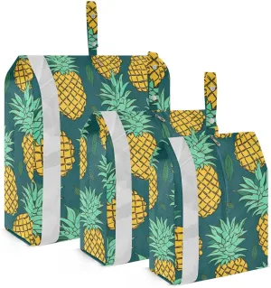Pineapple Dark Green Packing Cubes for Travel 3 Set Packing Compression Cubes Suitcase Organizer Bags Set for Vacation Clothes