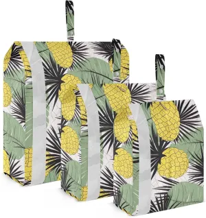 Pineapple Palm Leaves Packing Cubes for Travel 3 Set Travel Organizer Bags Suitcase Organizer for Carry On