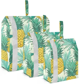 Pineapples Packing Cubes for Travel 3 Set Compressible Packing Cubes Luggage Cubes for Carry On Suitcases