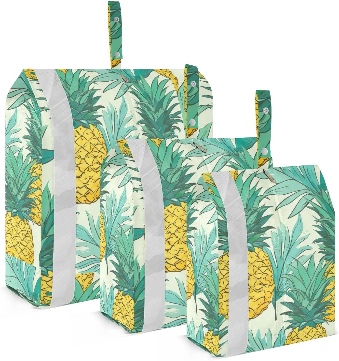 Pineapples Packing Cubes for Travel 3 Set Compressible Packing Cubes Luggage Cubes for Carry On Suitcases