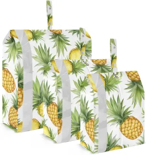 Pineapples Packing Cubes for Travel 3 Set Packing Compression Cubes Luggage Cubes for Vacation Clothes