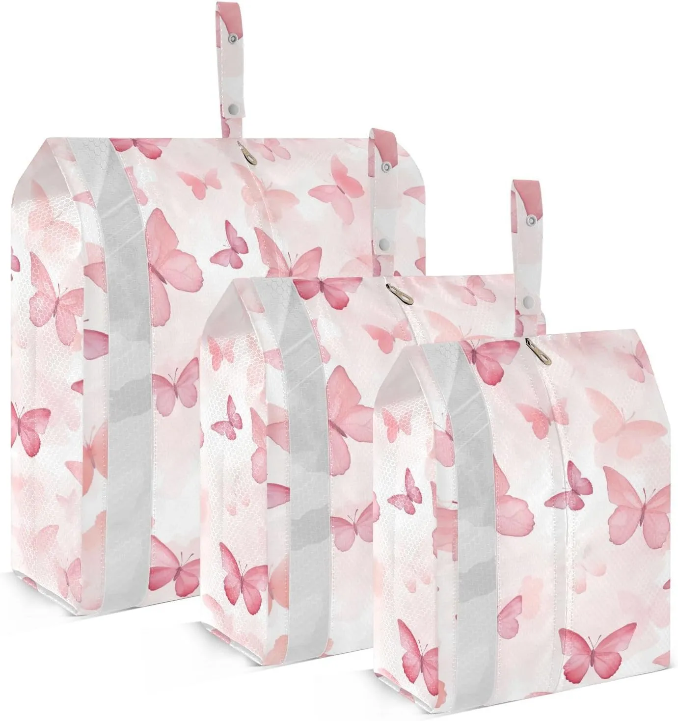 Pink Butterflies Packing Cubes for Travel 3 Set Packing Compression Cubes Luggage Organizers for Organization
