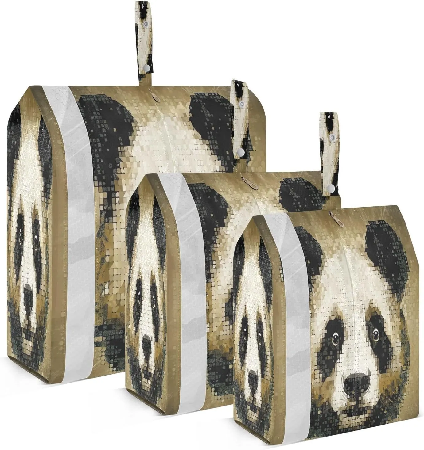 Pixel Panda Packing Cubes for Travel 3 Set Packing Cubes Compression Luggage Packing Organizers for Carry On Suitcases