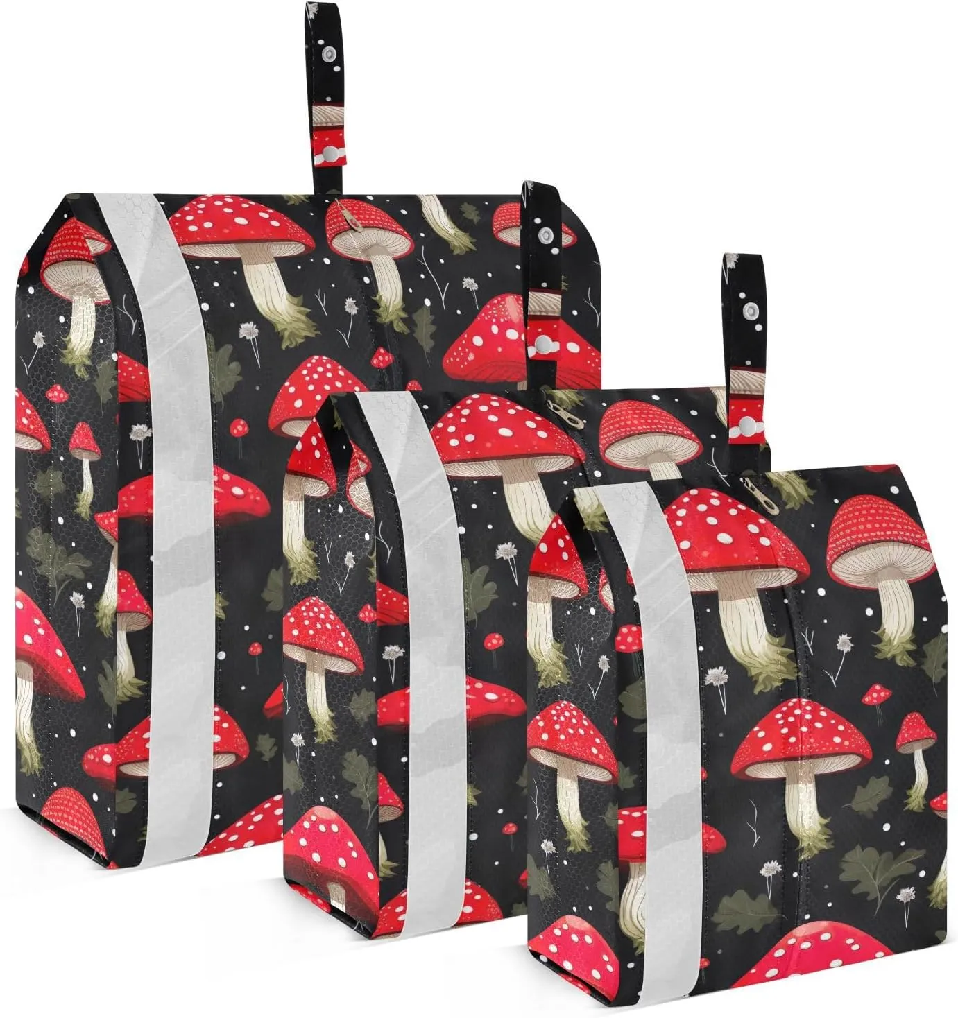 Plant Mushroom Packing Cubes for Travel 3 Set Compression Packing Cube Suitcase Organizer for Travel