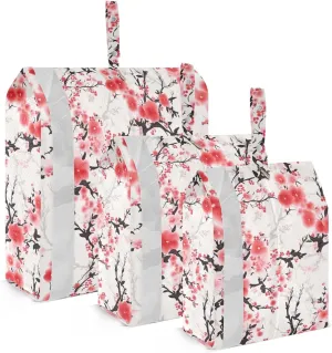 Plum Blossom Flowers Packing Cubes for Travel 3 Set Travel Organizer Bags Luggage Organizers for Packing Compression