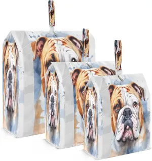 Pug Cute Dog Bulldog Packing Cubes for Travel 3 Set Travel Compression Bags Luggage Bags Organizer for Carry On