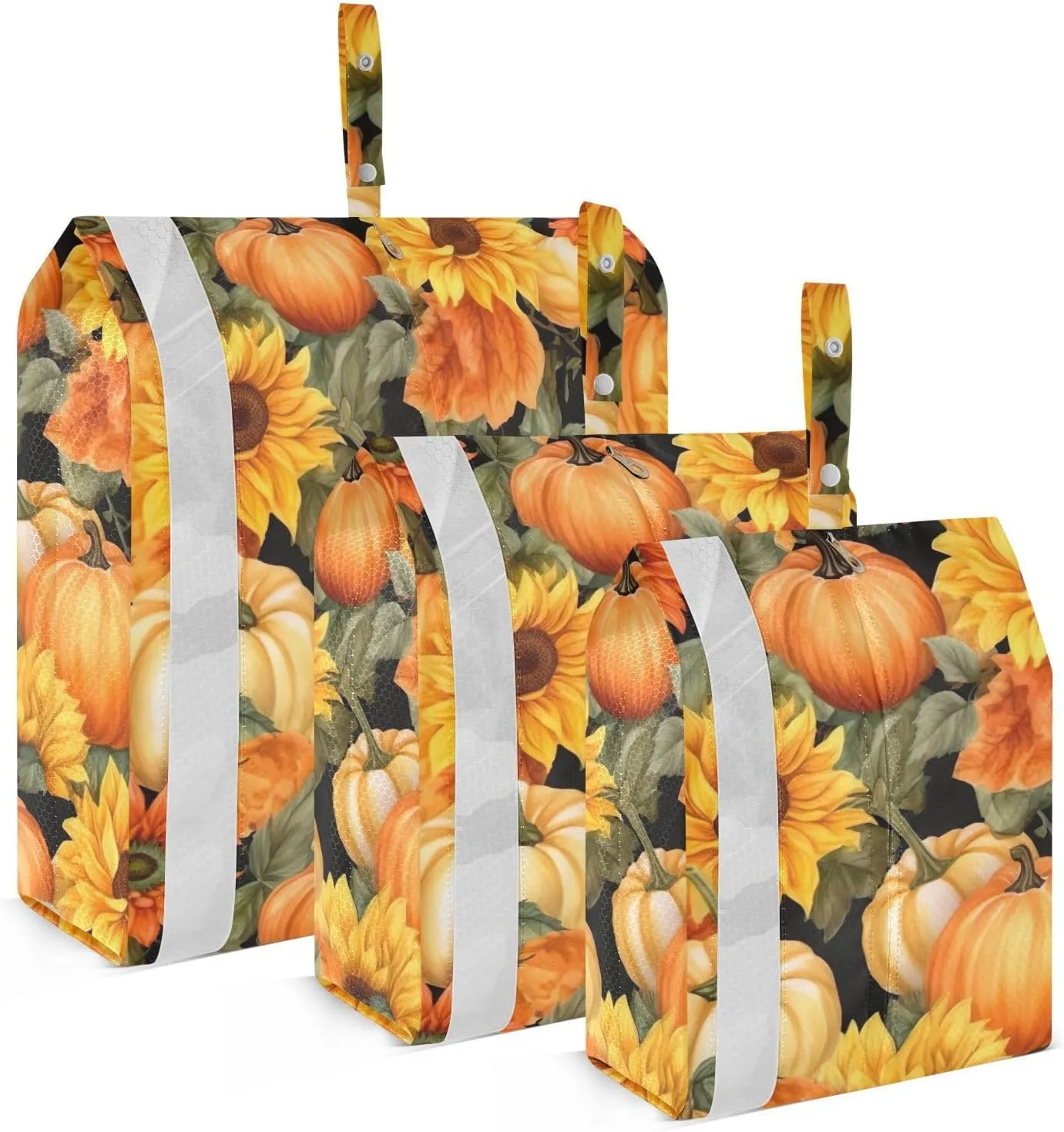 Pumpkins Sunflowers Packing Cubes for Travel 3 Set Packing Essentials Luggage Bags for Luggage