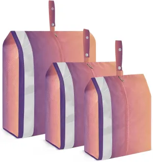 Purple Orange Gradient Packing Cubes for Travel 3 Set Travel Packing Organizers Luggage Organizers for Suitcases