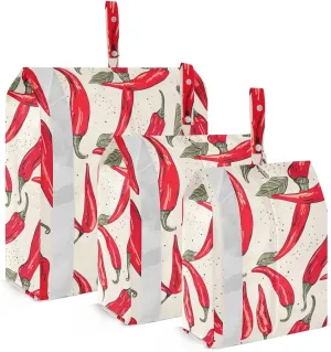 Red Chili Packing Cubes for Travel 3 Set Compression Packing Cube Luggage Organizer Bags for Travel Compression