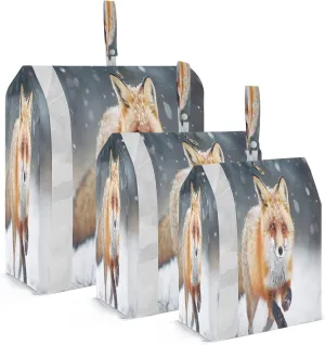 Red Fox Running Packing Cubes for Travel 3 Set Compression Packing Cubes Luggage Organizers for Travel Essentials