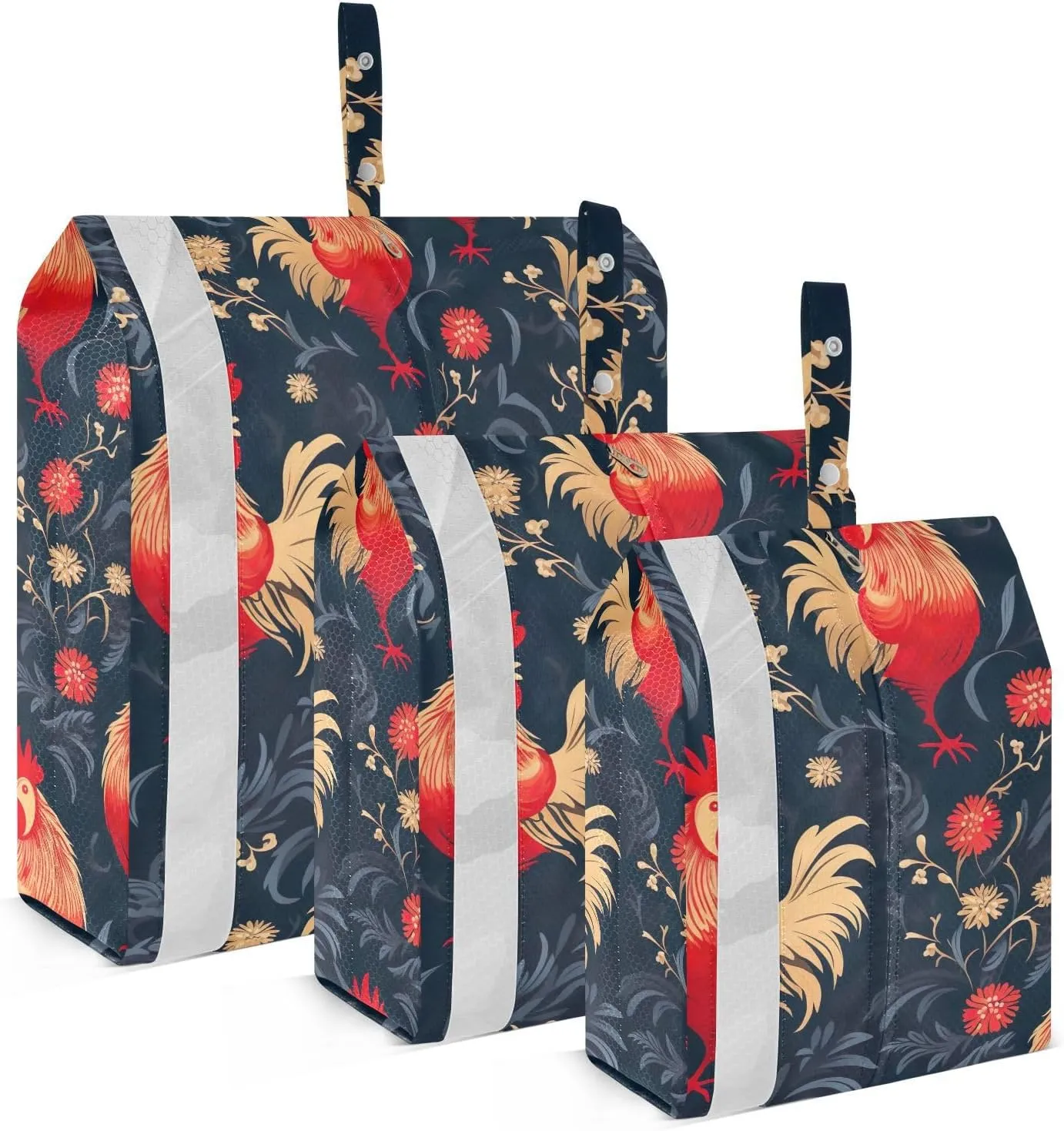 Red Rooster Leaves Packing Cubes for Travel 3 Set Large Packing Cubes Luggage Packing Organizers for Suitcase