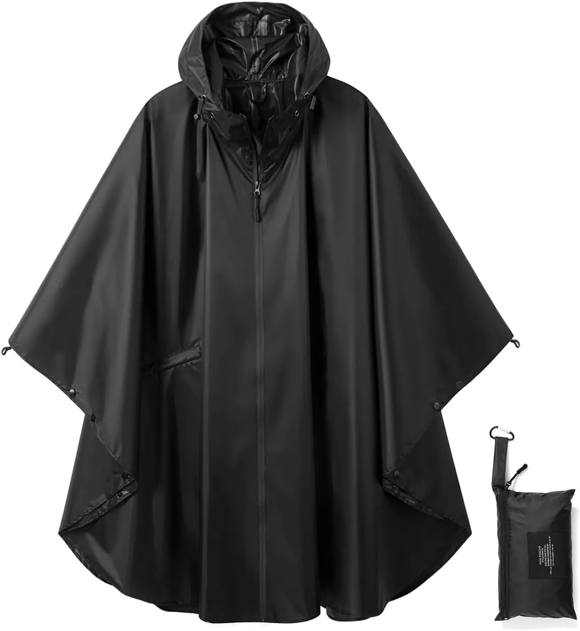 salamra Rain Poncho Jacket Coat Hooded Zipper Style for Women/Men/Adult with Pocket