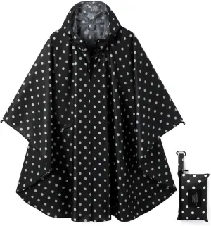 salamra Rain Poncho Jacket Coat Hooded Zipper Style for Women/Men/Adult with Pocket