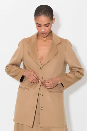Sand Cashmere Wool Blazer