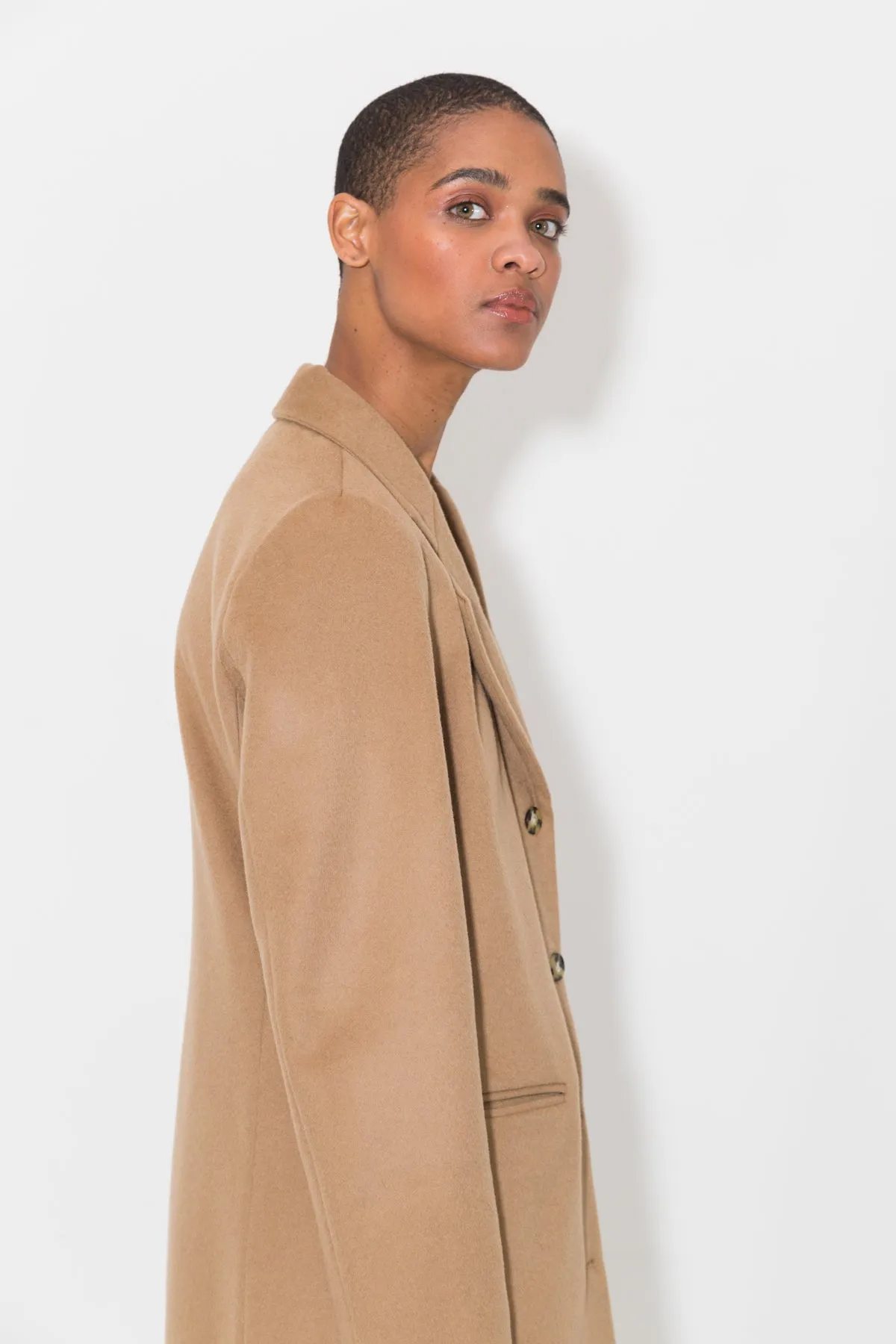 Sand Cashmere Wool Blazer