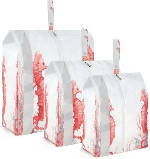 Seahorses Packing Cubes for Travel 3 Set Large Packing Cubes Luggage Cubes for Suitcase