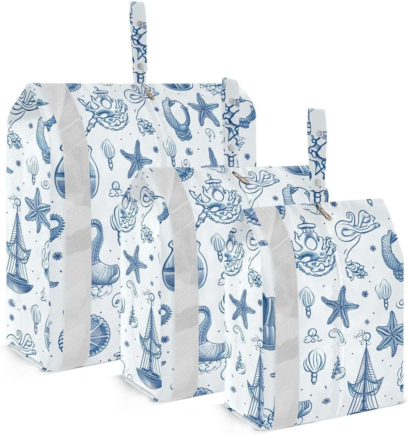 Sed Starfish Packing Cubes for Travel 3 Set Compression Packing Cube Suitcase Organizer Bags for Carry On