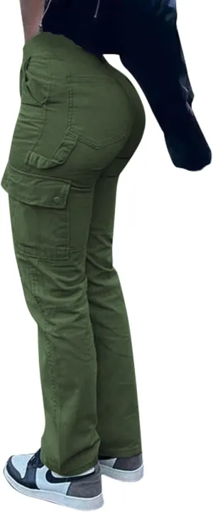 SESERAGI Cargo Pants Women Work High Waisted Streetwear Carpenter Travel Womens Drawstring Hiking Pants