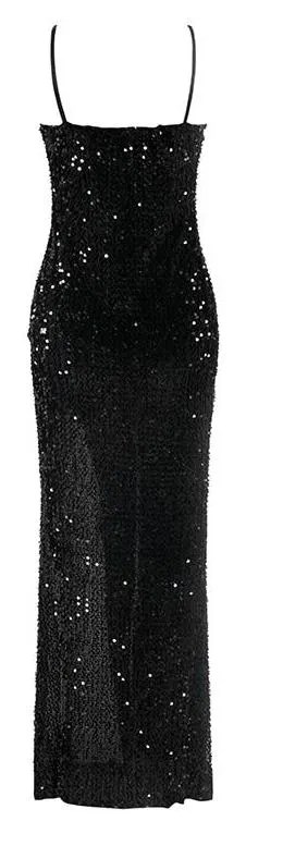 Sheena High-Slit Sequin Dress