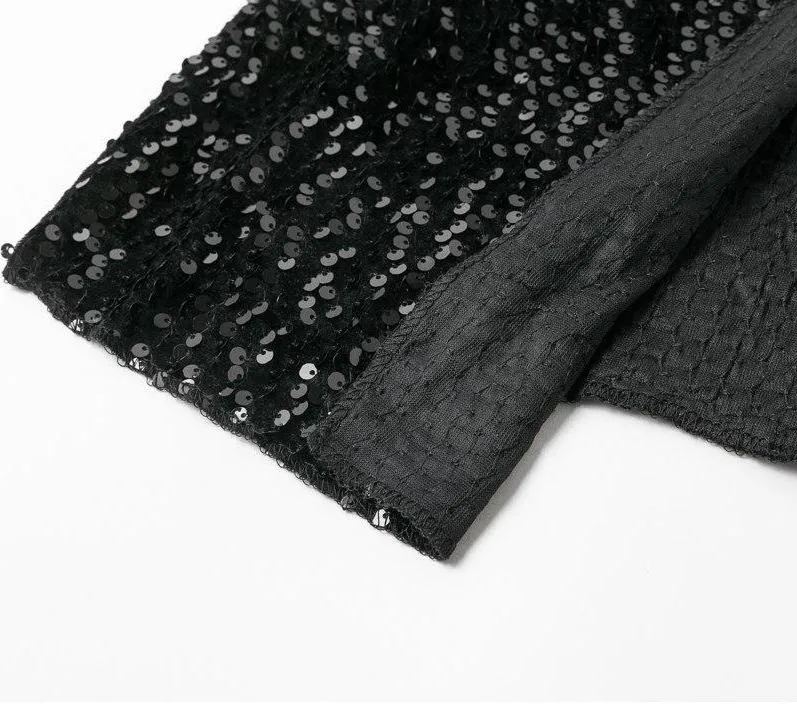 Sheena High-Slit Sequin Dress