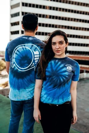 Signature Logo Blue Tie-Dye Tee
