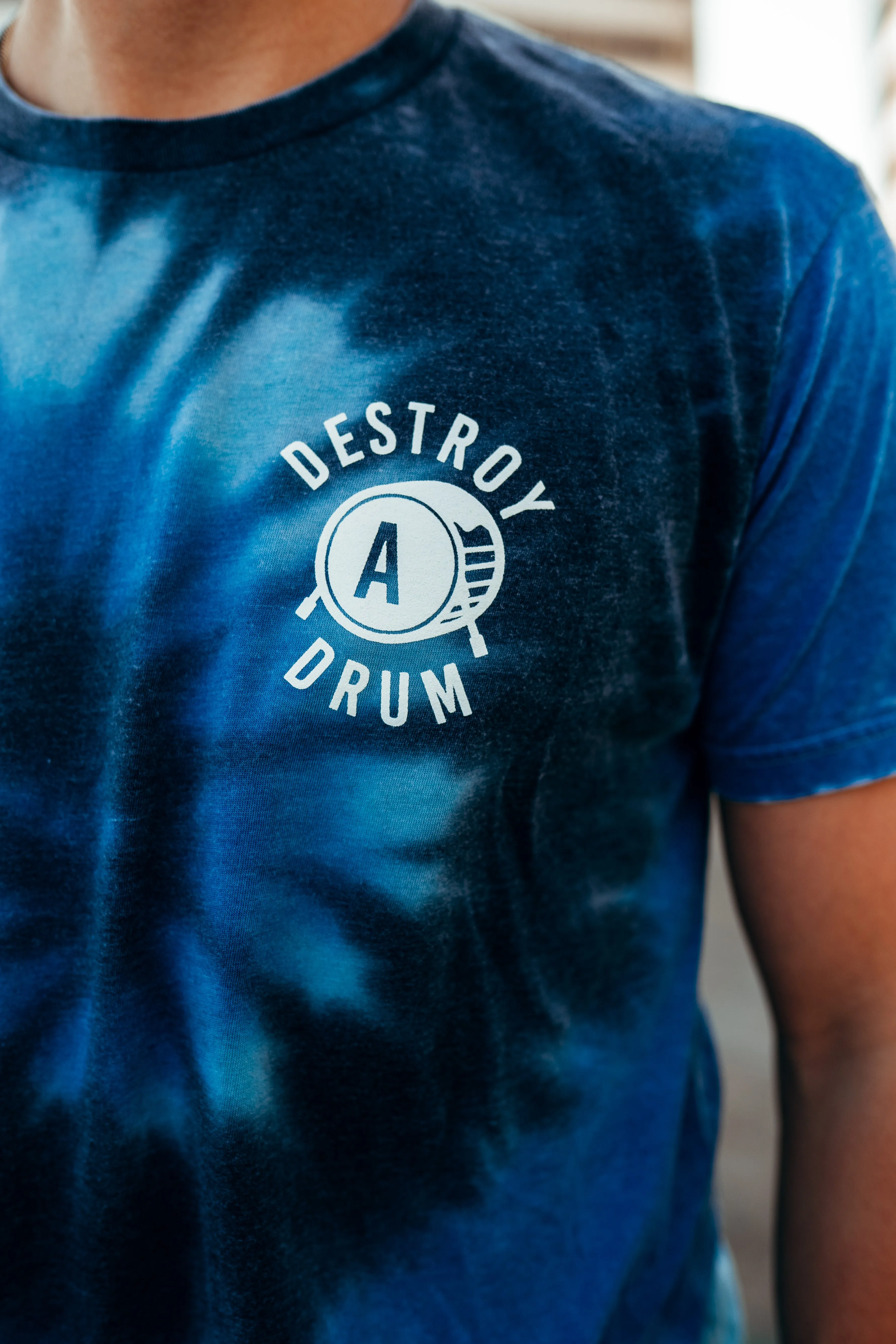 Signature Logo Blue Tie-Dye Tee