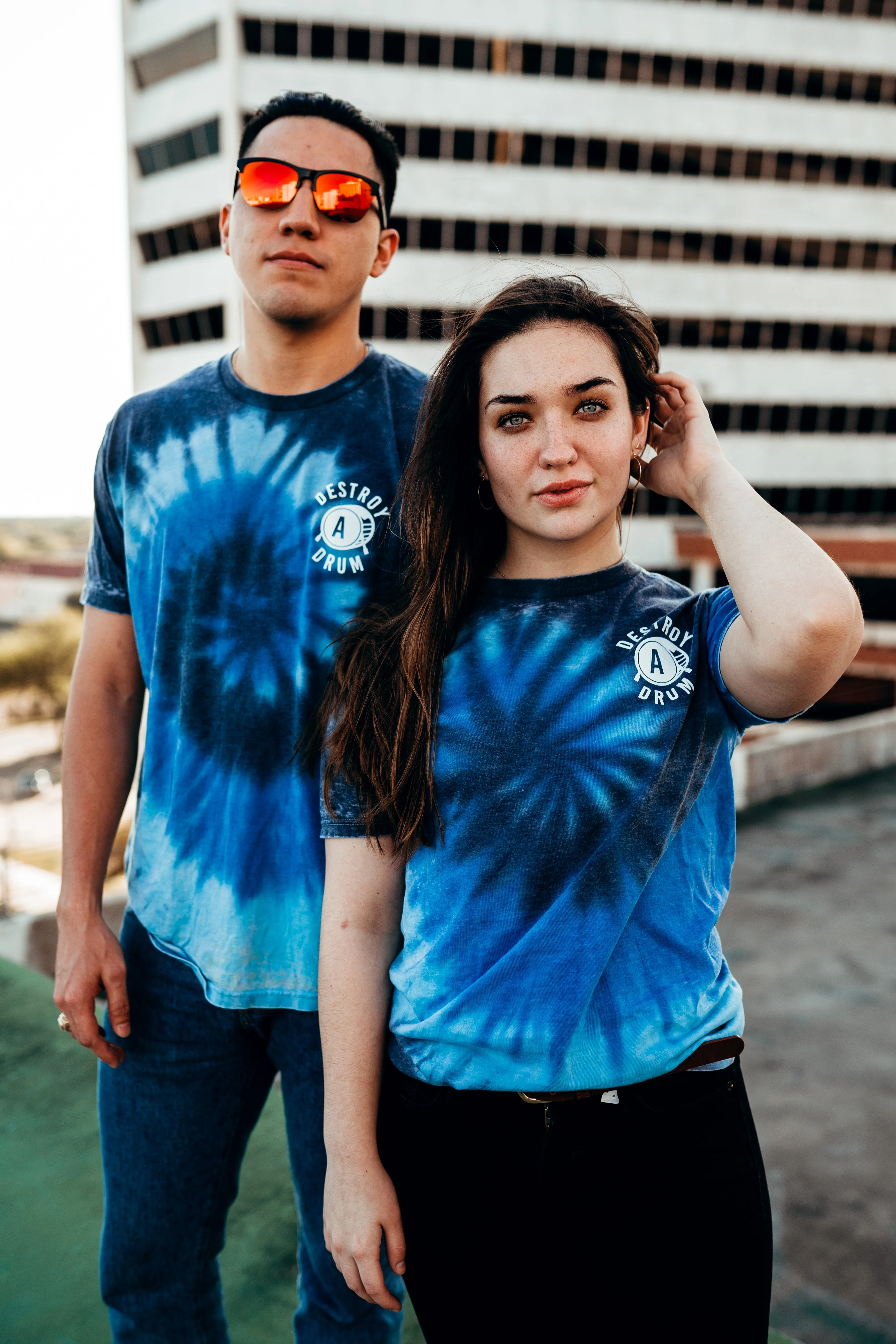 Signature Logo Blue Tie-Dye Tee
