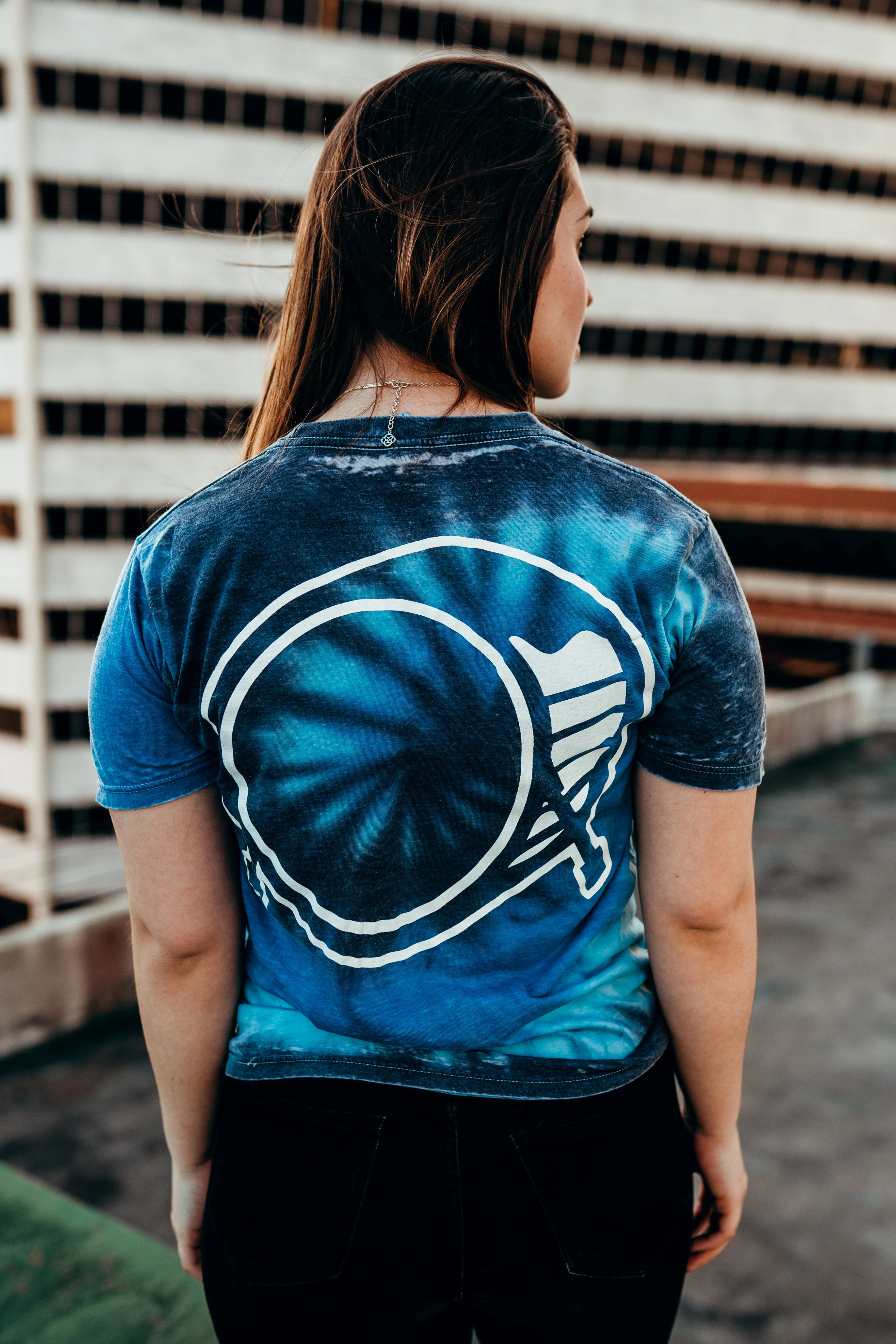 Signature Logo Blue Tie-Dye Tee