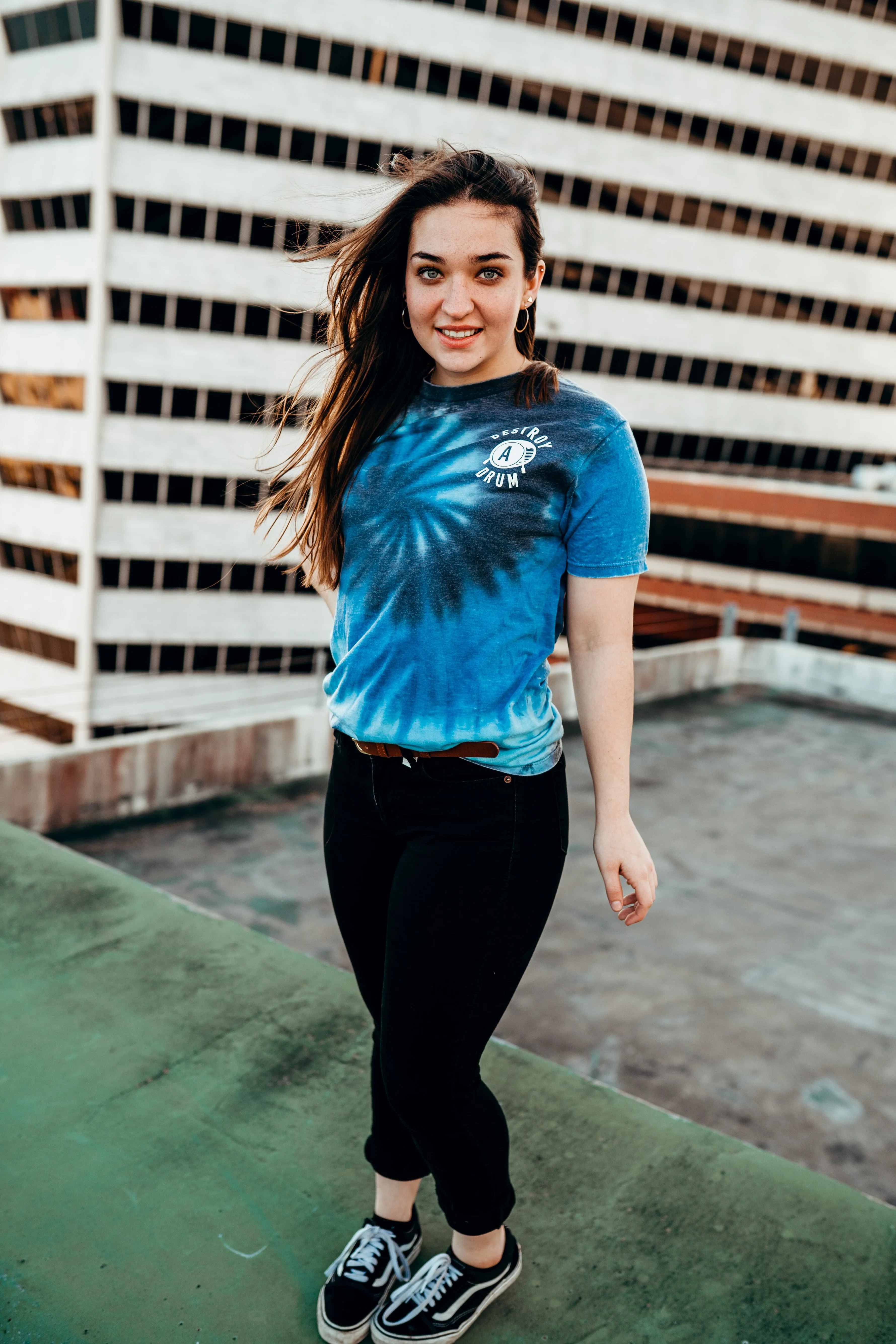 Signature Logo Blue Tie-Dye Tee