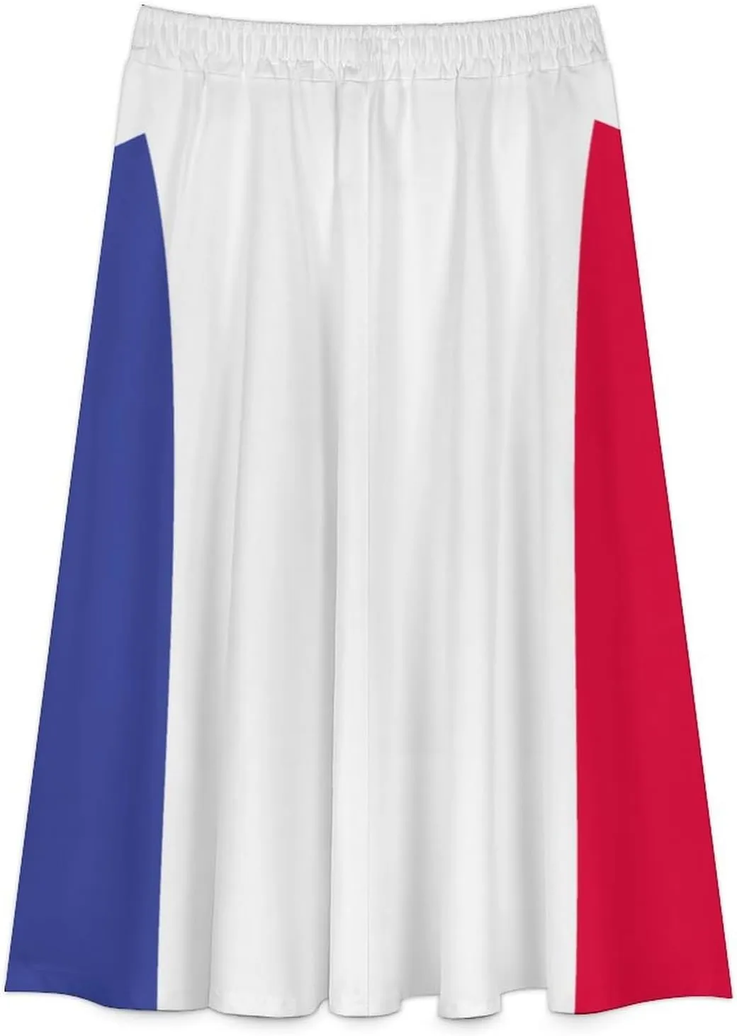 Skirts for Womens France National Flag Summer Comfy Dress Casual High Waist Holiday Long Skirts