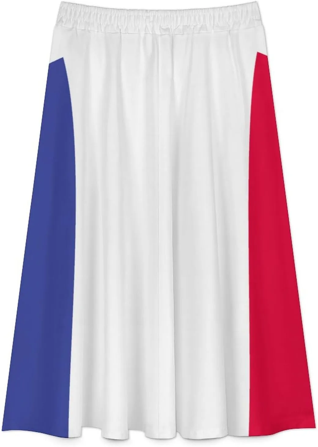 Skirts for Womens France National Flag Summer Comfy Dress Casual High Waist Holiday Long Skirts