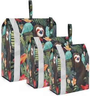 Sloth Tropics Packing Cubes for Travel 3 Set Luggage Packing Cubes Luggage Organizers for Suitcase