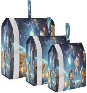 Space Cartoon Packing Cubes for Travel 3 Set Packing Compression Cubes Luggage Organizer Bags for Packing