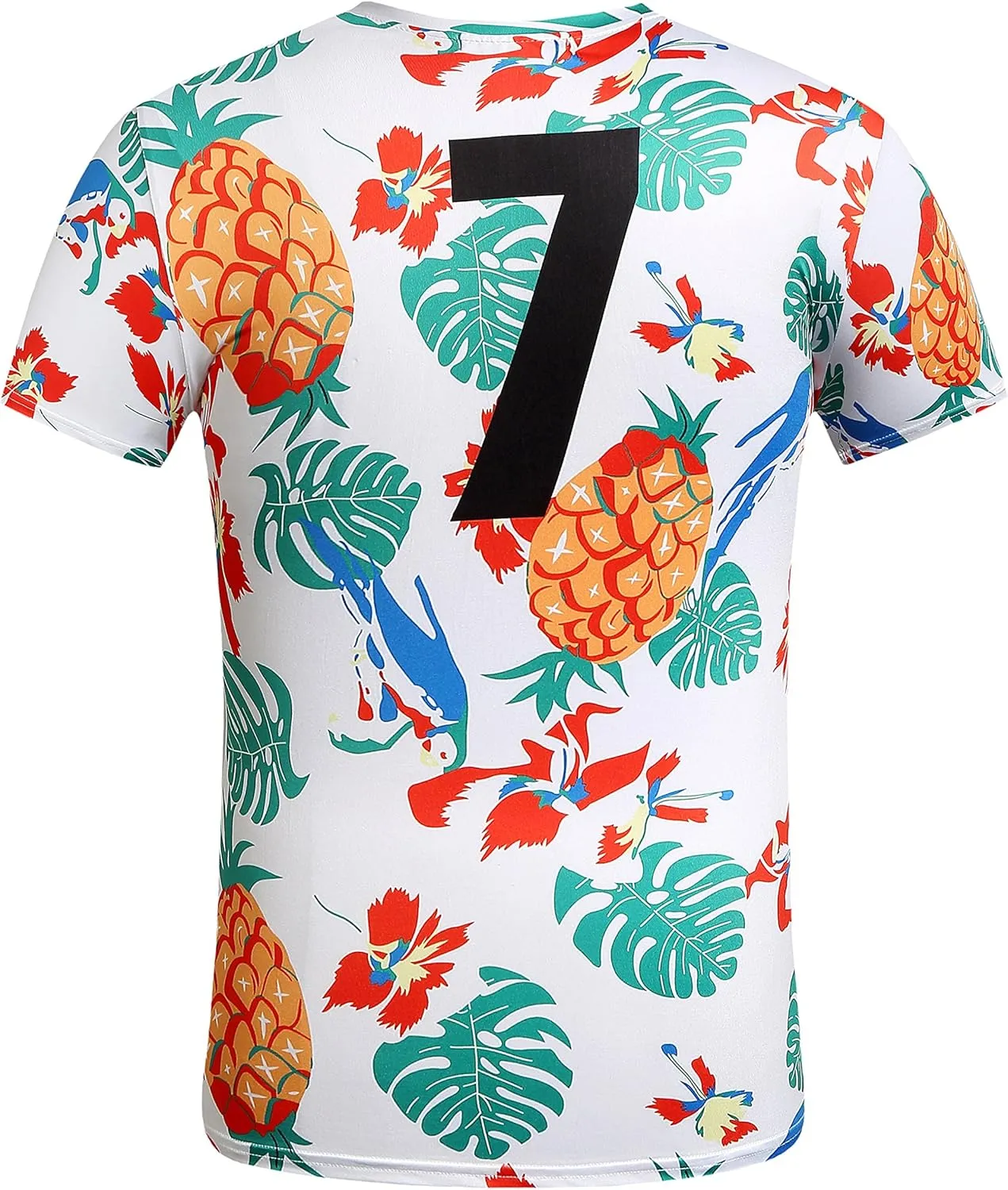 SSLR Mens Hawaiian Shirts Casual Print Short Sleeve T Shirt for Men