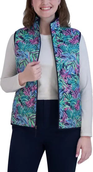 Stella Parker Women's Sleeveless Quilted Active Lightweight Tennis Vest