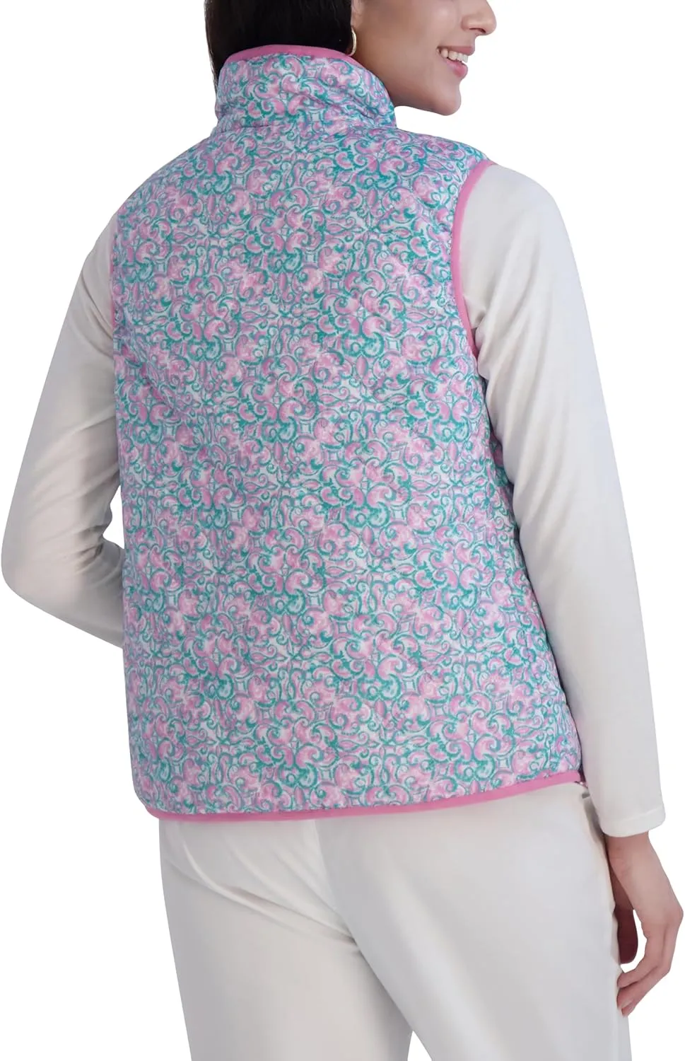 Stella Parker Women's Sleeveless Quilted Active Lightweight Tennis Vest