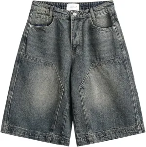 Streetwear Baggy Jorts Summer Y2K Vintage Acid Wash Jean Shorts Fashion