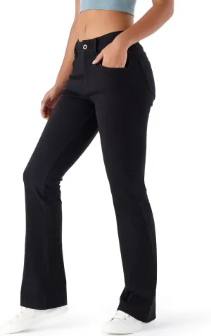 Stretch Boot Cut Jeans for Woman Flare Leggings Mid Waist Bell Bottom Jeans