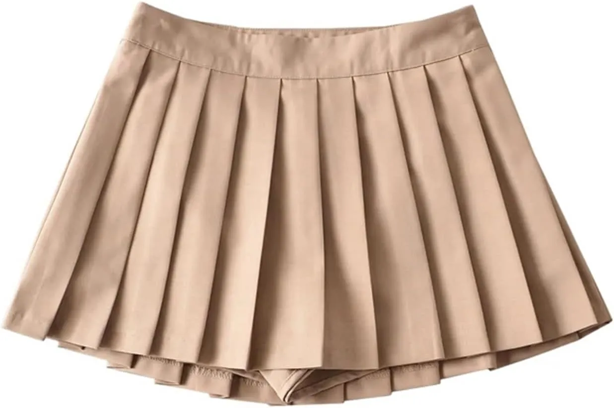 Summer Mini Skirts for Women High Waist Skirts Womens Fashion Vintage Pleated Skirt Tennis A-Line Sexy Skirts