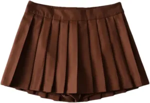 Summer Mini Skirts for Women High Waist Skirts Womens Fashion Vintage Pleated Skirt Tennis A-Line Sexy Skirts