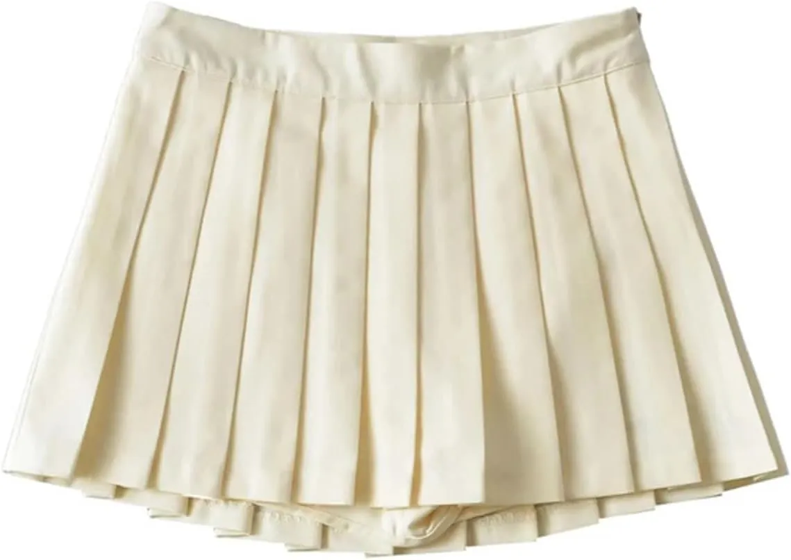 Summer Mini Skirts for Women High Waist Skirts Womens Fashion Vintage Pleated Skirt Tennis A-Line Sexy Skirts