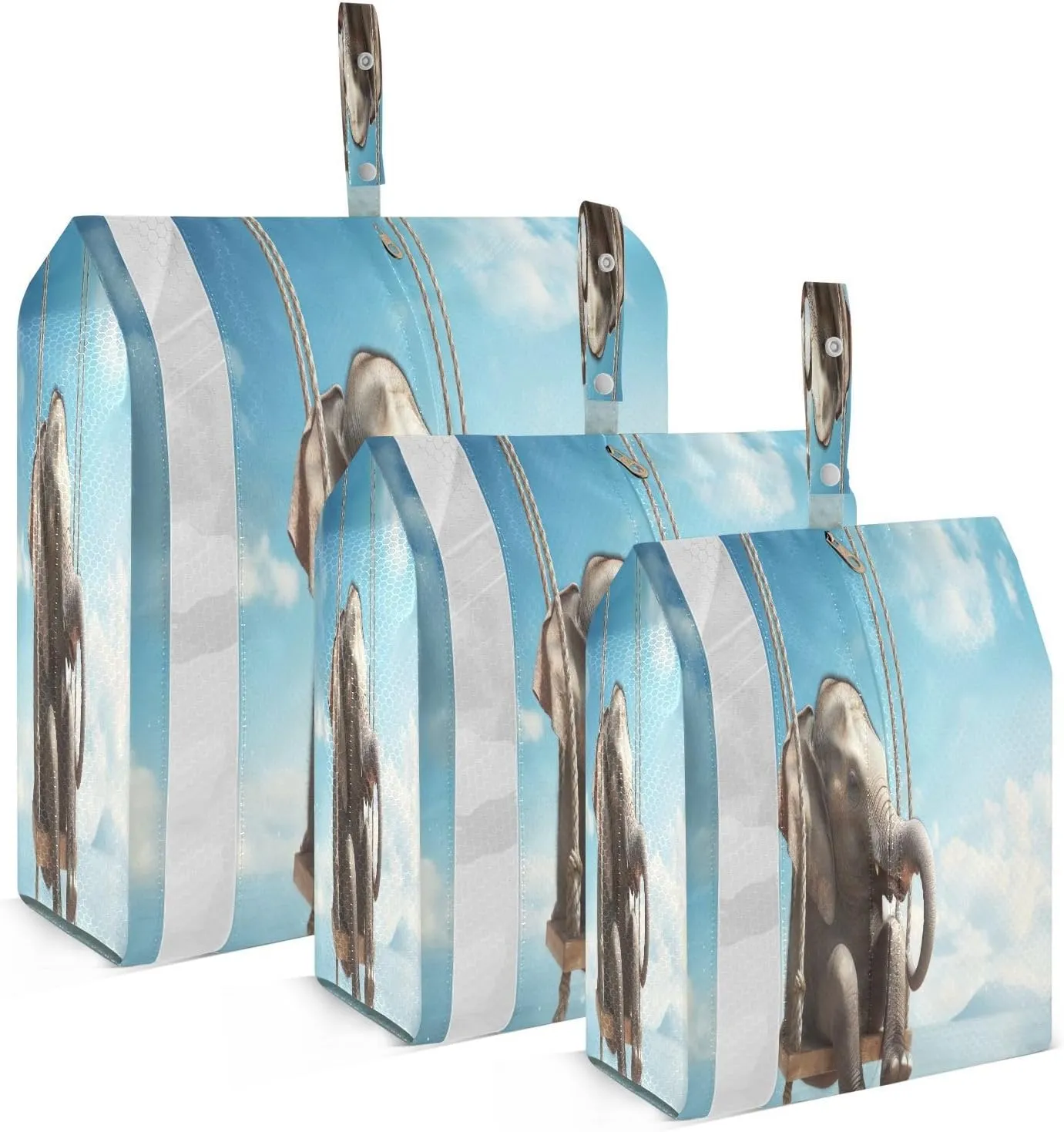 Swings Elephant Packing Cubes for Travel 3 Set Compressible Packing Cubes Luggage Bags Organizer for Vacation Clothes