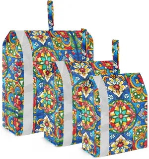 Talaveras Floral Packing Cubes for Travel 3 Set Large Packing Cubes Suitcase Organizer for Suitcases
