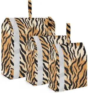 Tiger Stripe Packing Cubes for Travel 3 Set Travel Compression Bags Suitcase Organizer for Travel Essentials