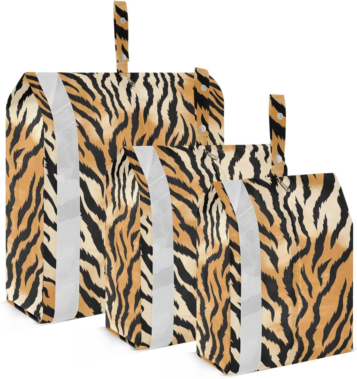 Tiger Stripe Packing Cubes for Travel 3 Set Travel Compression Bags Suitcase Organizer for Travel Essentials