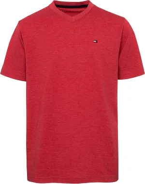 Tommy Hilfiger Boy's Short Sleeve Flag Solid V-neck T-shirt