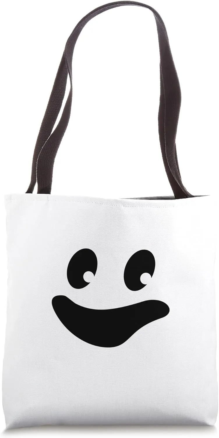 Trick or Treat Ghost Bucket Face Tote Bag