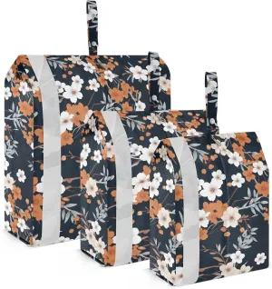Tropical Hibiscus Florals Leaves Packing Cubes for Travel 3 Set Packing Cubes Large Luggage Bags for Vacation Clothes